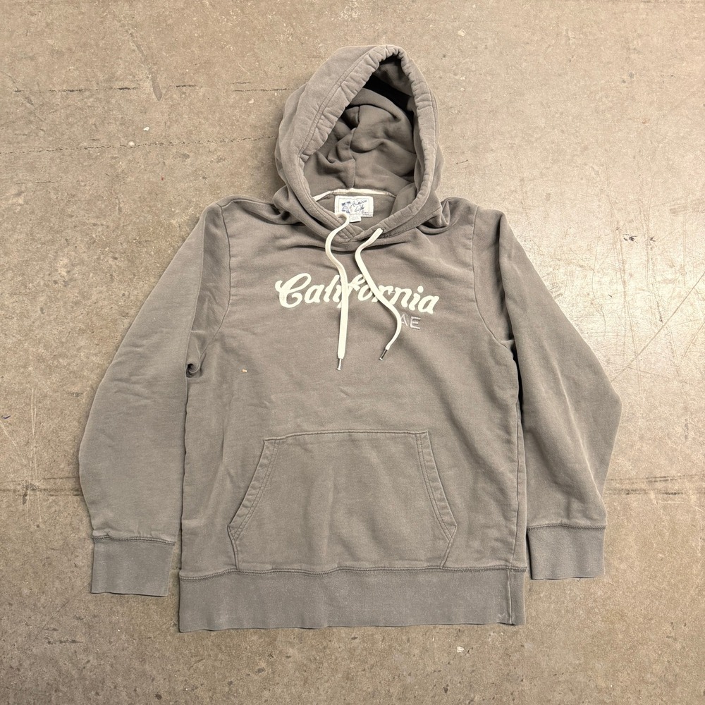 American Eagle Mens California AE Graphic Hoodie Gray Pullover Sweatshirt Size M